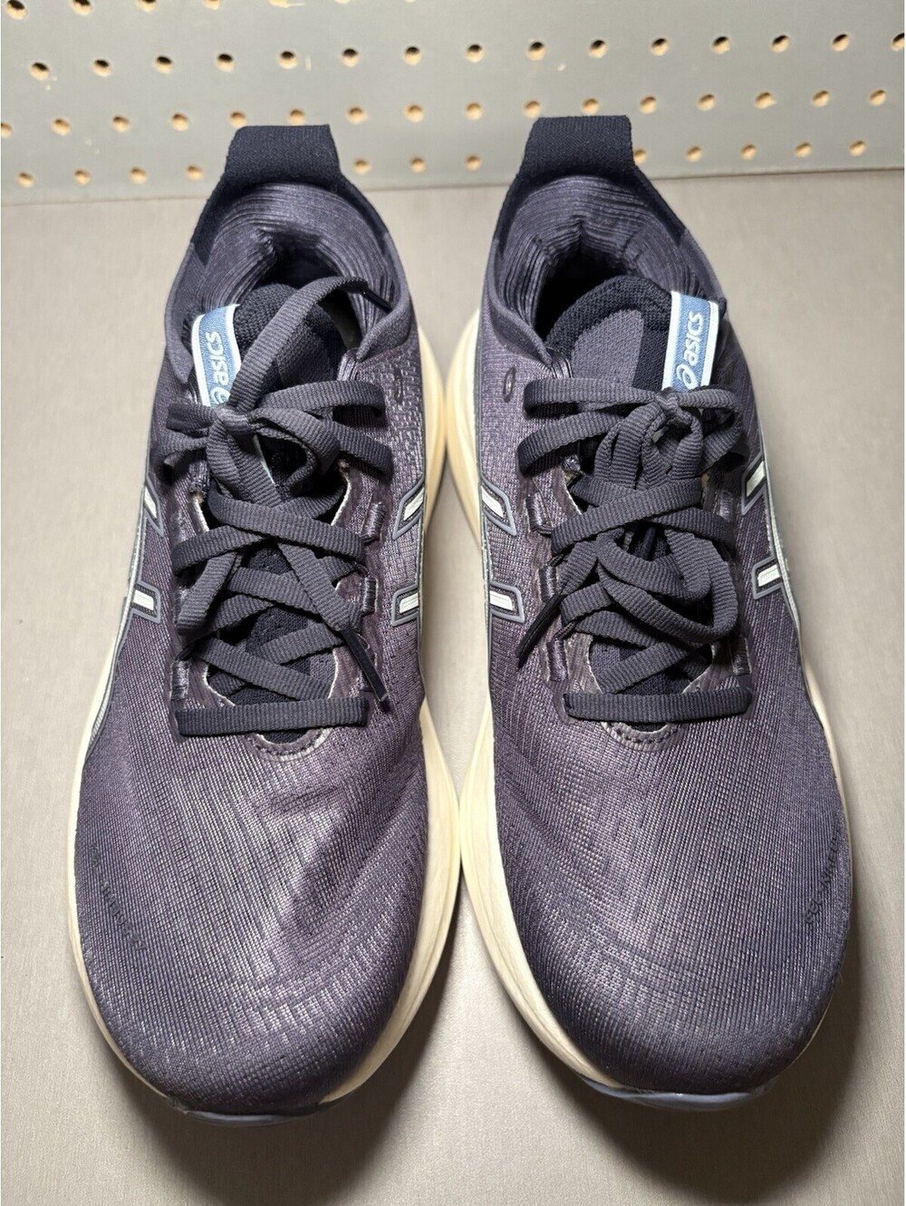 Asics Gel-Nimbus 27 Womens Size 8 Running Shoes Navy Blue White Sneakers - Picture 5 of 14